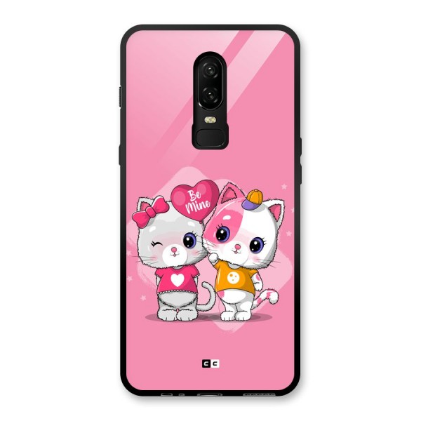 Cute Be Mine Glass Back Case for OnePlus 6