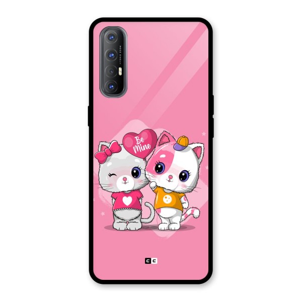 Cute Be Mine Glass Back Case for Oppo Reno3 Pro