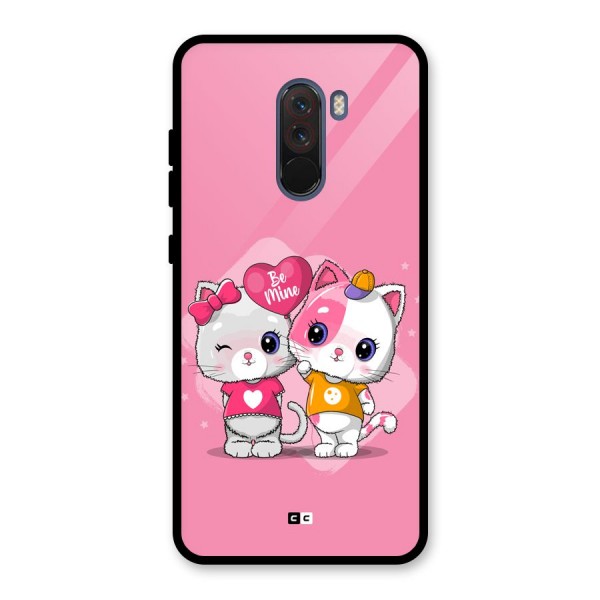 Cute Be Mine Glass Back Case for Poco F1
