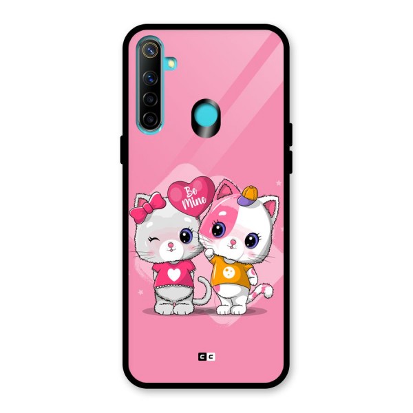 Cute Be Mine Glass Back Case for Realme 5