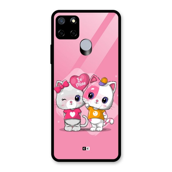 Cute Be Mine Glass Back Case for Realme C15