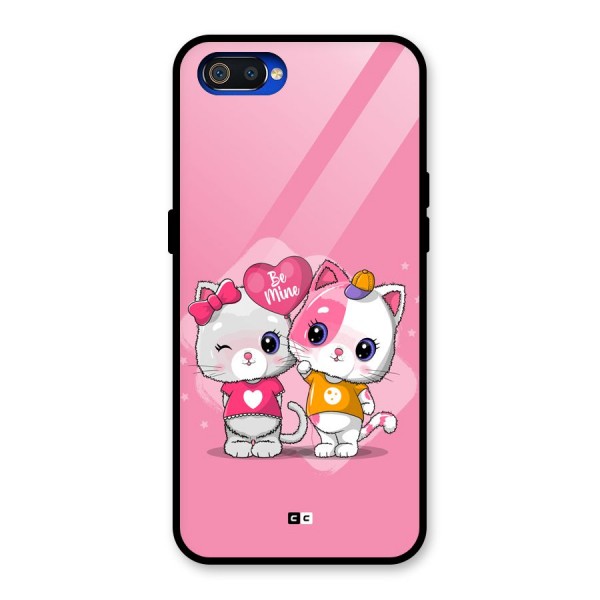 Cute Be Mine Glass Back Case for Realme C2