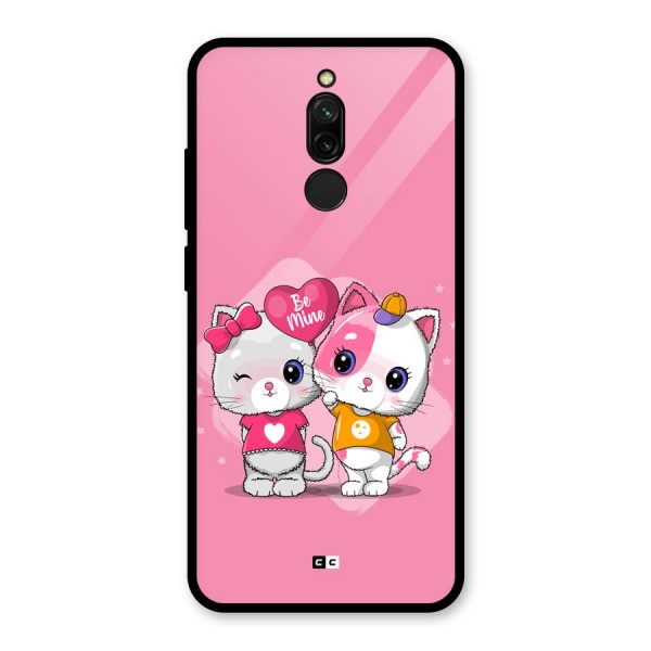 Cute Be Mine Glass Back Case for Redmi 8