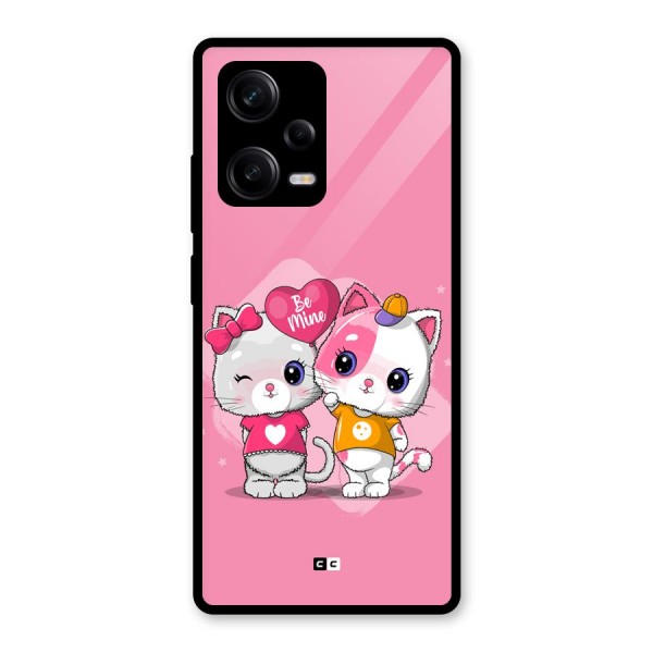 Cute Be Mine Glass Back Case for Redmi Note 12 Pro