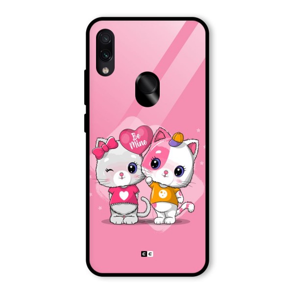 Cute Be Mine Glass Back Case for Redmi Note 7S