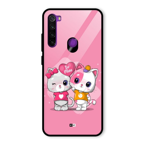 Cute Be Mine Glass Back Case for Redmi Note 8