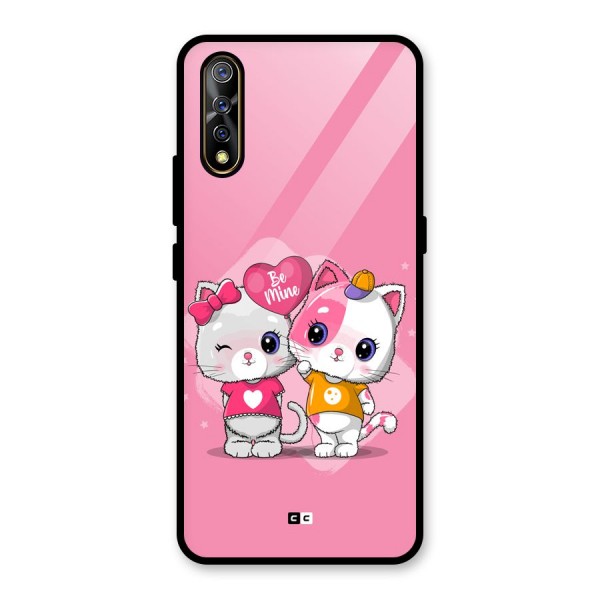 Cute Be Mine Glass Back Case for Vivo S1