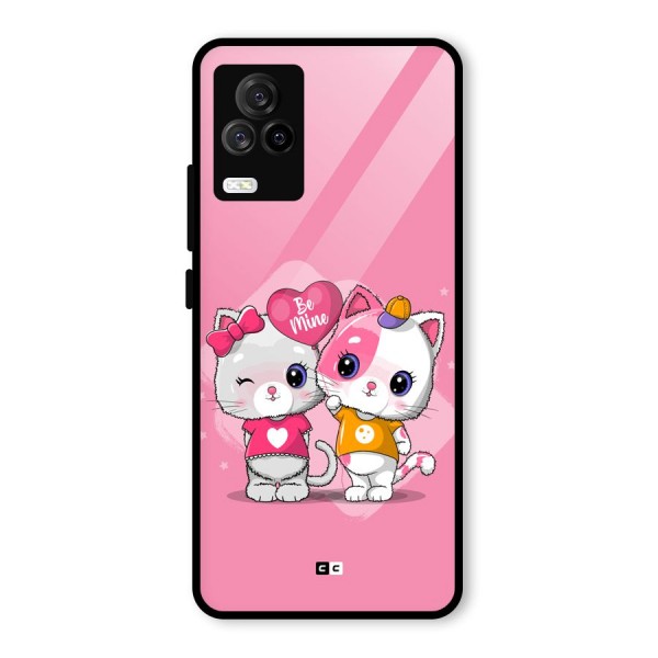 Cute Be Mine Glass Back Case for Vivo iQOO 7 Legend 5G