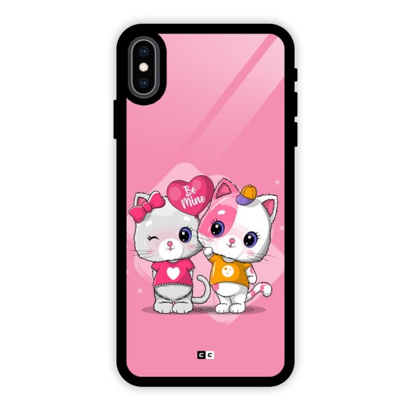 Cute Be Mine Glass Back Case for iPhone XS Max