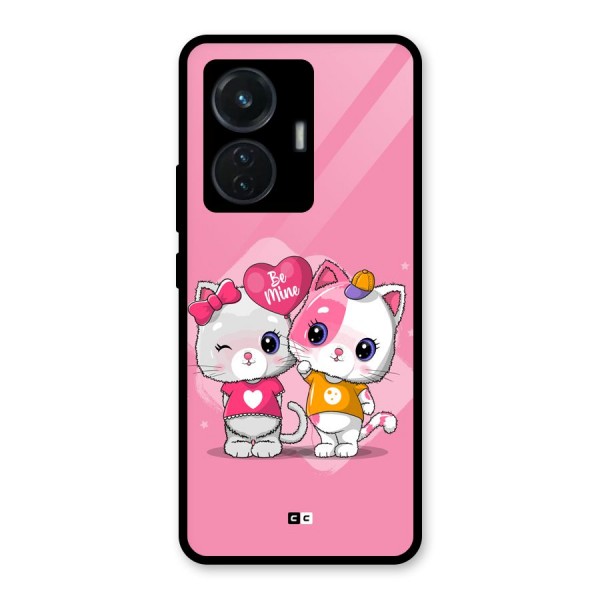 Cute Be Mine Glass Back Case for iQOO Z6 44W