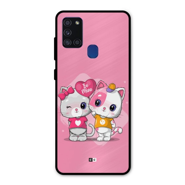 Cute Be Mine Metal Back Case for Galaxy A21s