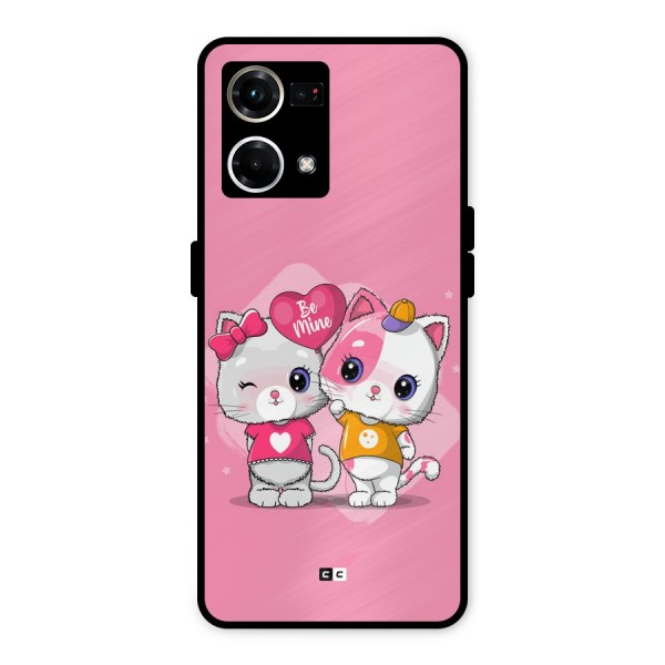 Cute Be Mine Metal Back Case for Oppo F21 Pro 4G