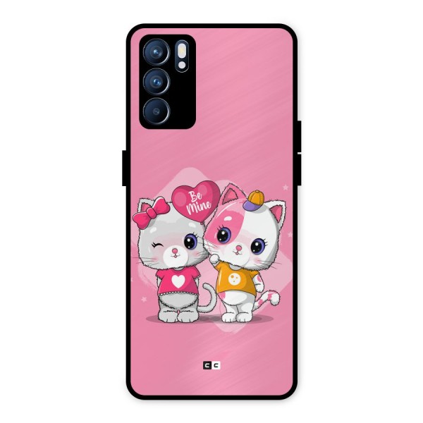 Cute Be Mine Metal Back Case for Oppo Reno6 5G