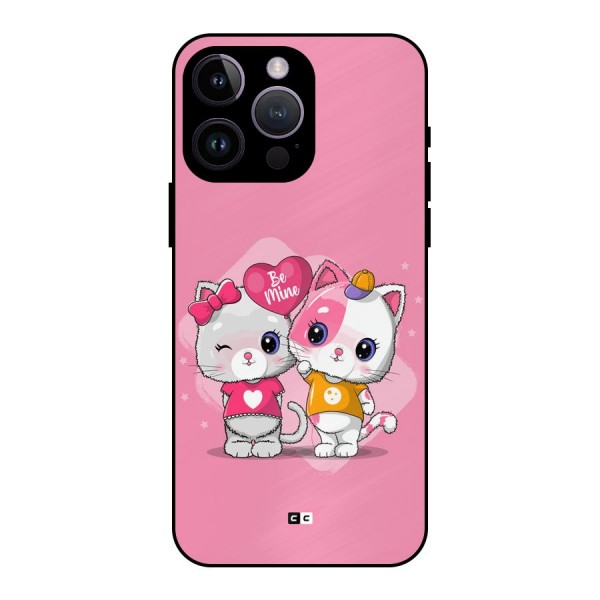 Cute Be Mine Metal Back Case for iPhone 14 Pro Max