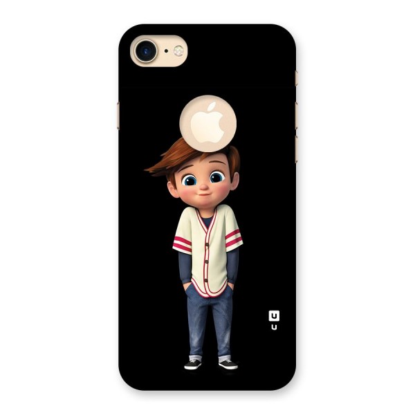 Cute Boy Tim Back Case for iPhone 7 Logo Cut