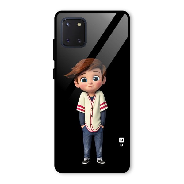 Cute Boy Tim Glass Back Case for Galaxy Note 10 Lite