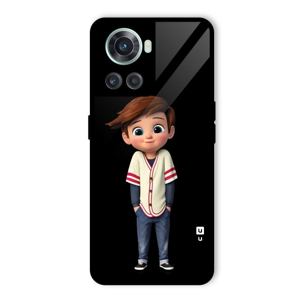 Cute Boy Tim Glass Back Case for OnePlus 10R