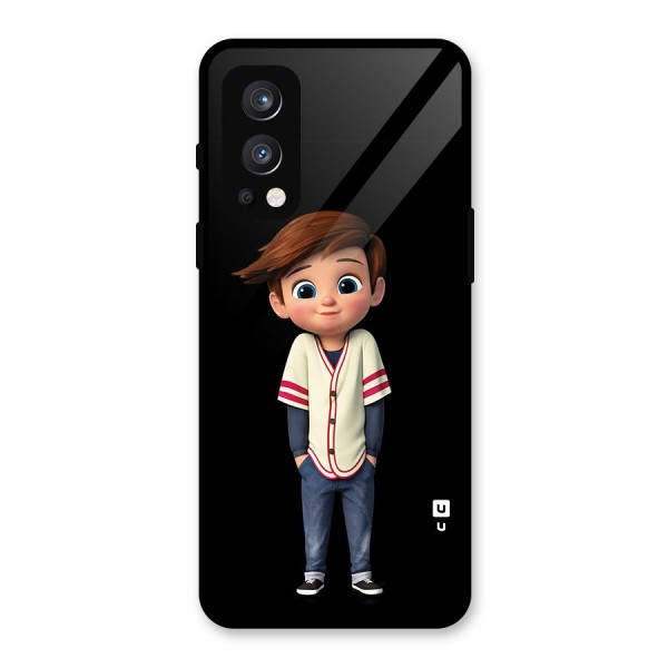 Cute Boy Tim Glass Back Case for OnePlus Nord 2 5G