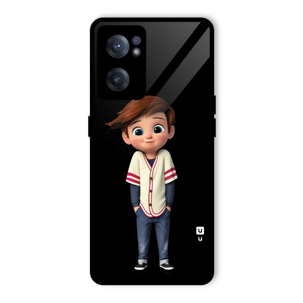 Cute Boy Tim Glass Back Case for OnePlus Nord CE 2 5G