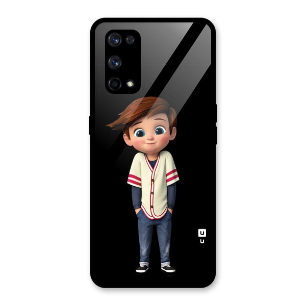 Cute Boy Tim Glass Back Case for Realme X7 Pro