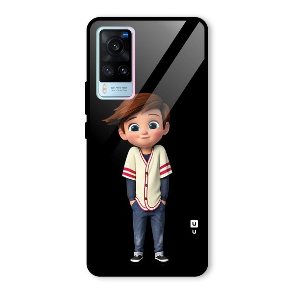 Cute Boy Tim Glass Back Case for Vivo X60