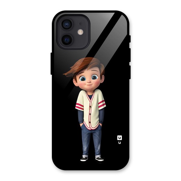Cute Boy Tim Glass Back Case for iPhone 12