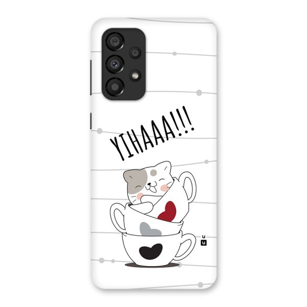 Cute Cat Cup Back Case for Galaxy A33 5G