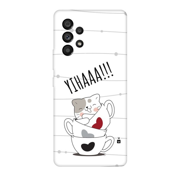 Cute Cat Cup Back Case for Galaxy A53 5G