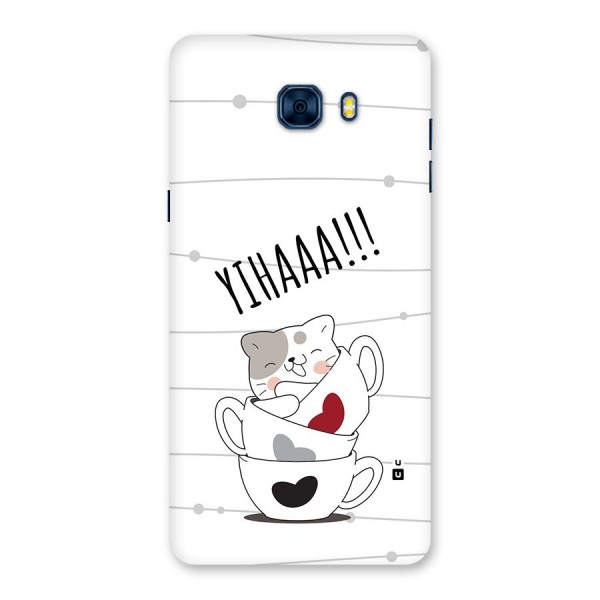 Cute Cat Cup Back Case for Galaxy C7 Pro
