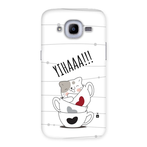 Cute Cat Cup Back Case for Galaxy J2 2016
