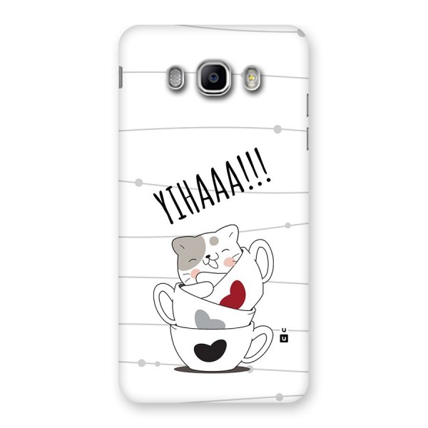 Cute Cat Cup Back Case for Galaxy J5 2016