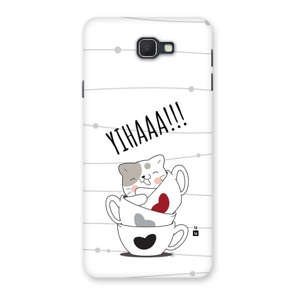 Cute Cat Cup Back Case for Galaxy On7 2016