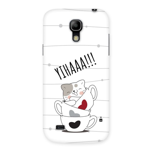 Cute Cat Cup Back Case for Galaxy S4 Mini