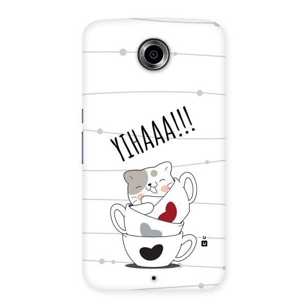Cute Cat Cup Back Case for Google Nexus 6