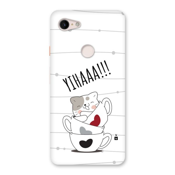 Cute Cat Cup Back Case for Google Pixel 3 XL
