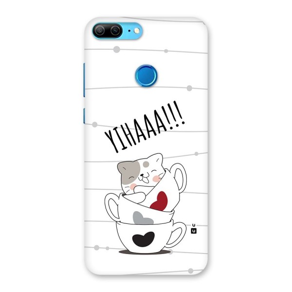 Cute Cat Cup Back Case for Honor 9 Lite