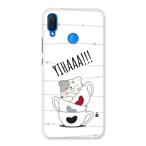 Cute Cat Cup Back Case for Huawei P Smart Plus