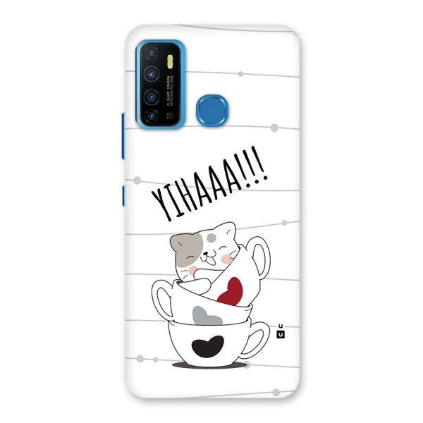 Cute Cat Cup Back Case for Infinix Hot 9