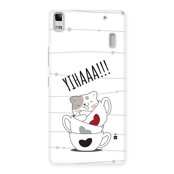 Cute Cat Cup Back Case for Lenovo K3 Note