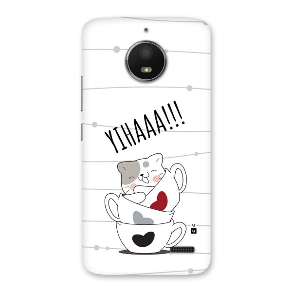 Cute Cat Cup Back Case for Moto E4