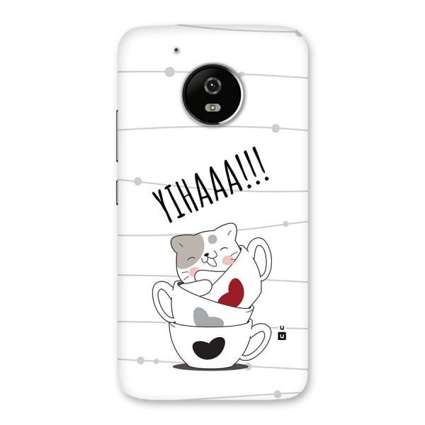 Cute Cat Cup Back Case for Moto G5