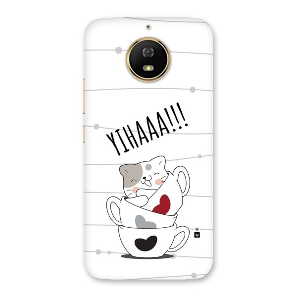 Cute Cat Cup Back Case for Moto G5s