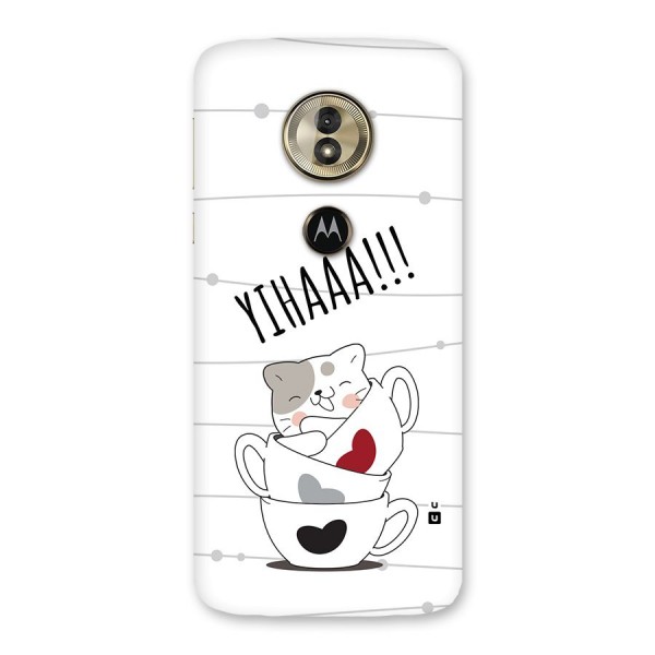 Cute Cat Cup Back Case for Moto G6 Play