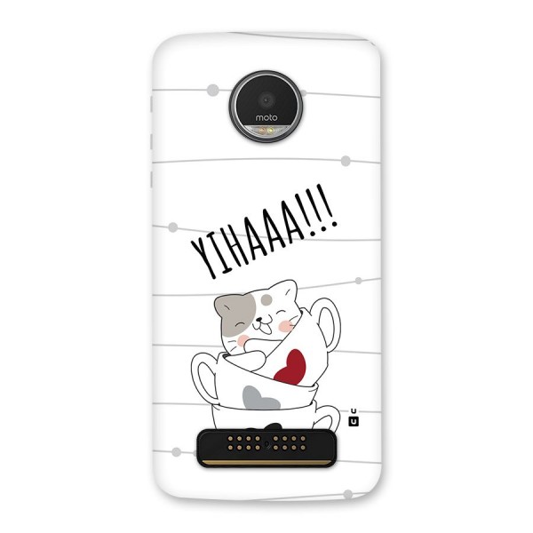 Cute Cat Cup Back Case for Moto Z Play