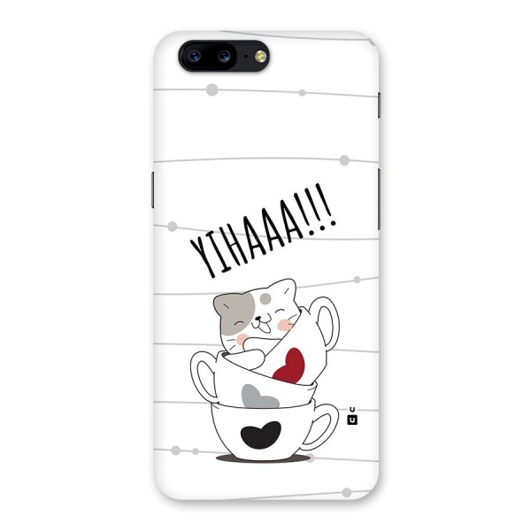 Cute Cat Cup Back Case for OnePlus 5