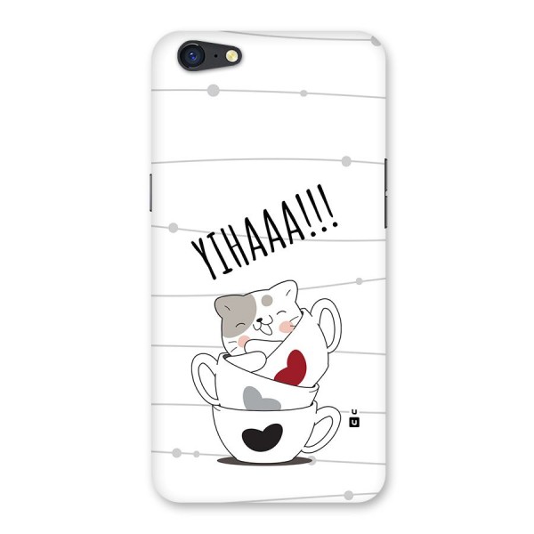 Cute Cat Cup Back Case for Oppo A71