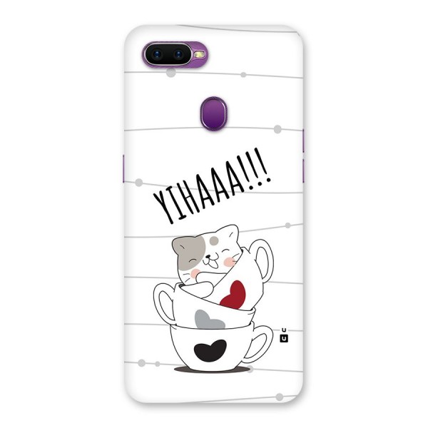 Cute Cat Cup Back Case for Oppo F9