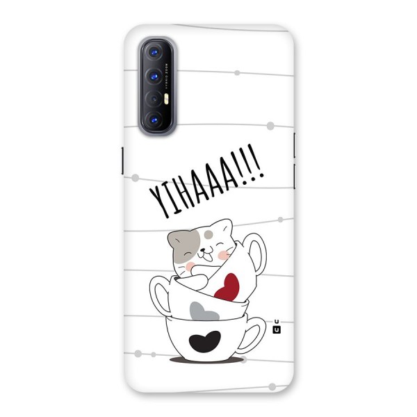 Cute Cat Cup Back Case for Oppo Reno3 Pro
