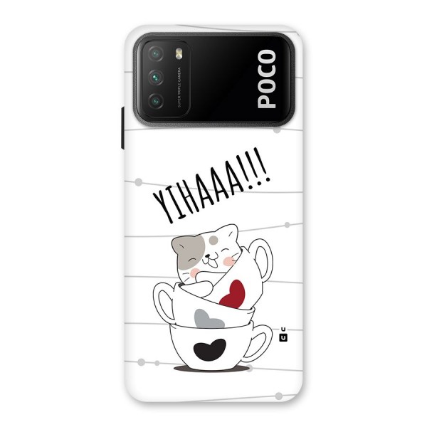 Cute Cat Cup Back Case for Poco M3