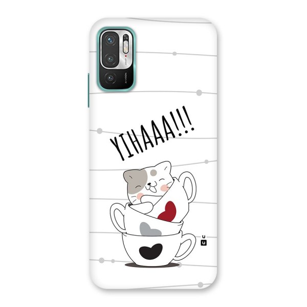 Cute Cat Cup Back Case for Redmi Note 10T 5G